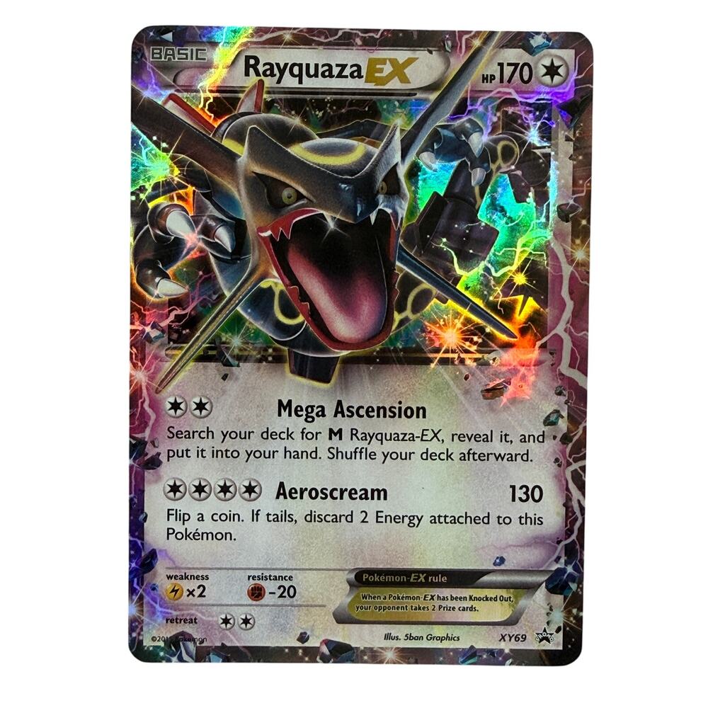 Pokémon TCG Rayquaza EX XY69 XY Pokémon 2015 Black Star XY Promo Holo Card LP